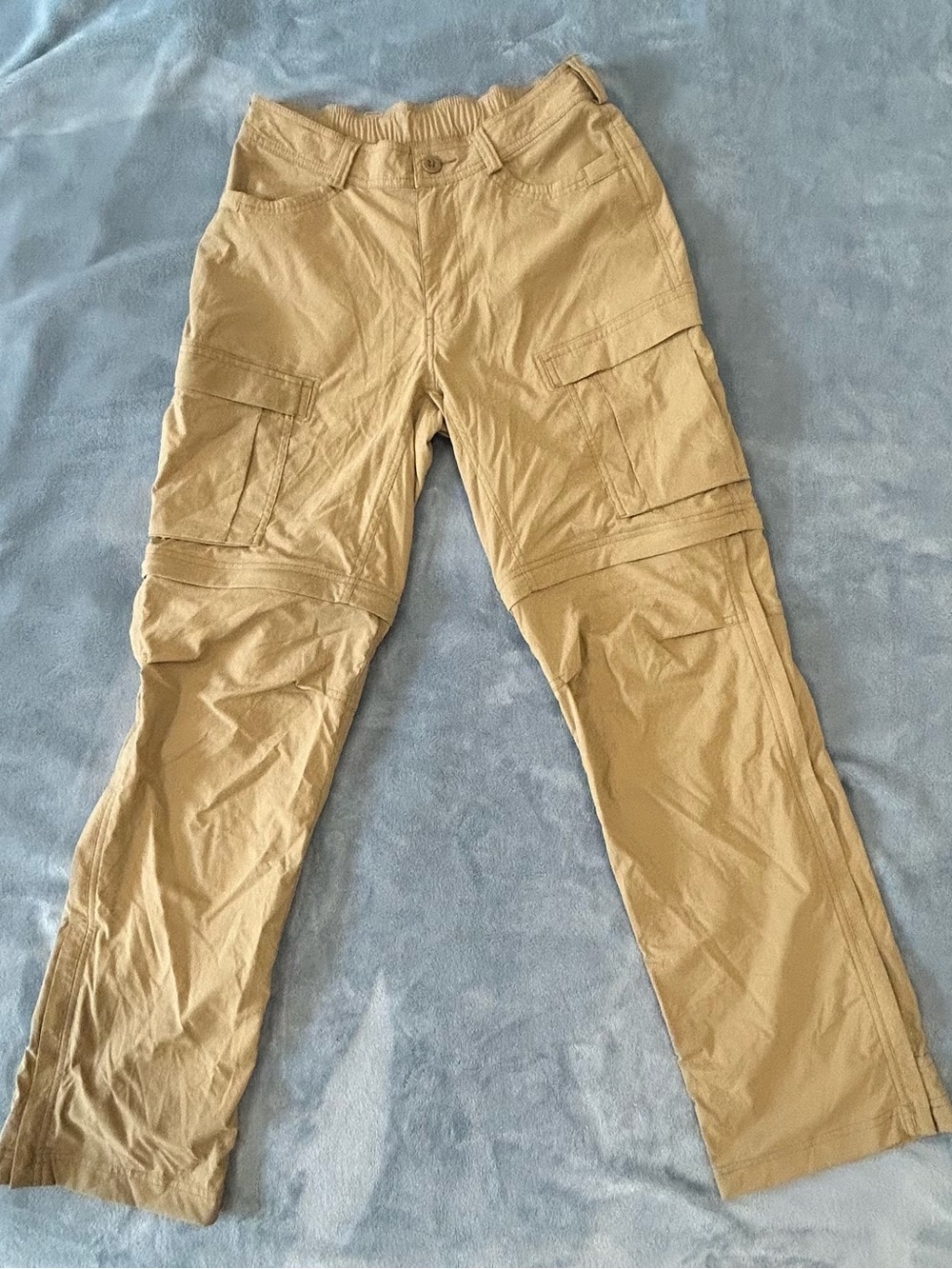 REI Co-op Cargo Pants Mens 30” x 32”  Tan Convertible Hiking Utility Ankle Zip
